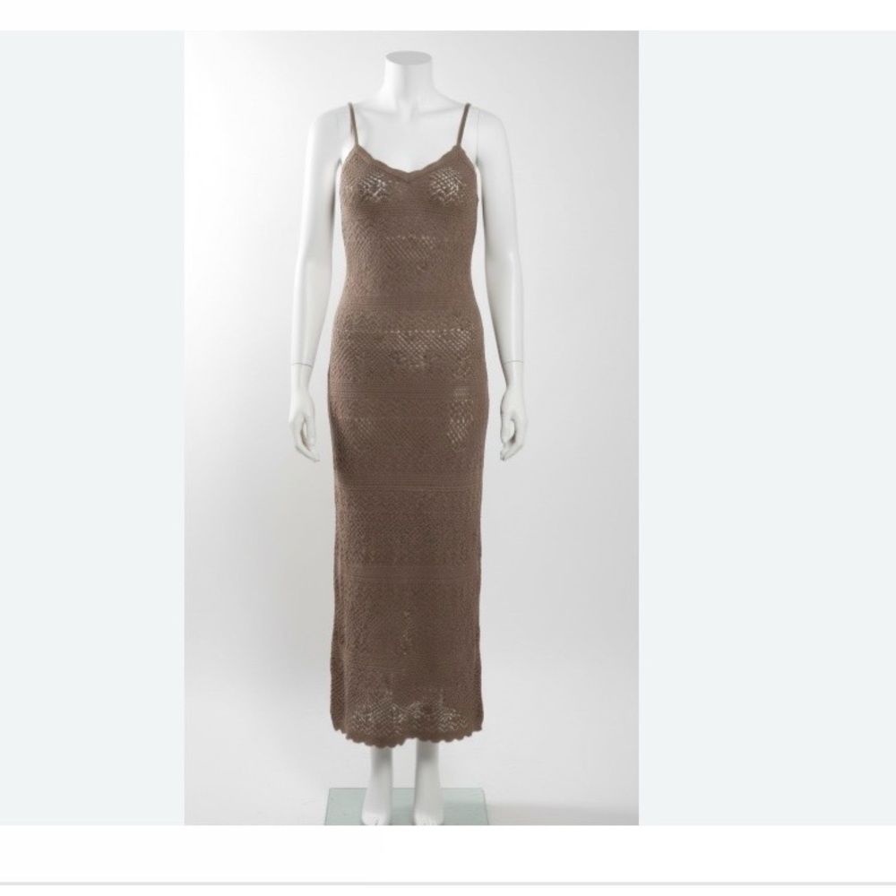 Crochet Dress Bohemian Goddess Crocheted Earthy Festival Maxi Dress Granola